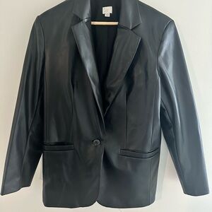 a new day Black Faux Leather Blazer